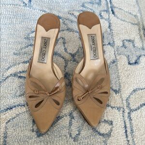 Jimmy Choo Tan Leather Women's Shoes